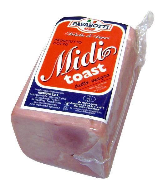 Pavarotti Prosciutto Cotto Toast Sgrassato Peso medio 1,38 kg