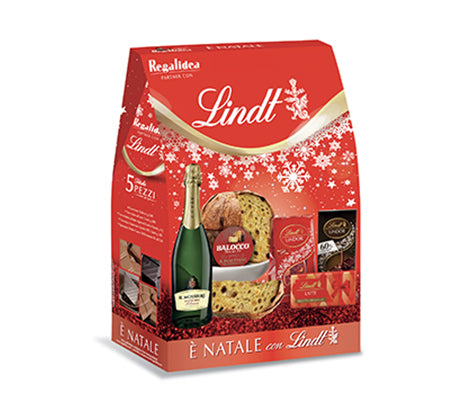 CESTO NATALIZIO E'NATALE LINDT PANETTONE