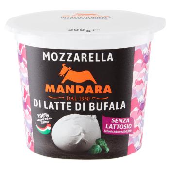 MANDARA MOZZARELLA DI BUFALA SENZA LATTOSIO 200g