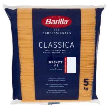 BARILLA FOR PROFESSIONALS SPAGHETTI N°5 CLASSIC LONG PASTA CATERING FOODSERVICE 5 KG