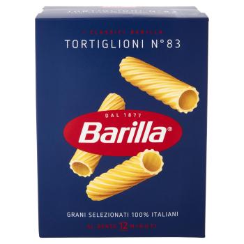 BARILLA PASTA TORTIGLIIONI N.83 100% ITALIAN WHEAT 500G