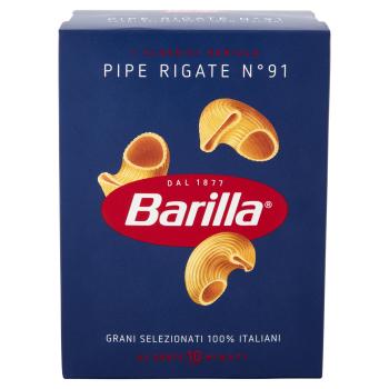 BARILLA PASTA PIPE RIGATE N.91 100 % ITALIENISCHER WEIZEN 500G