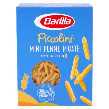 BARILLA PASTA PICCOLINI MINI PENNE RIGATE 100% GRANO ITALIANO 500G