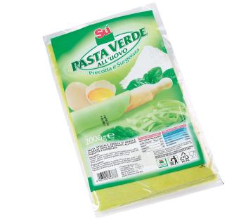 SÙ PASTA VERDE ALL'UOVO PRECOTTA E SURGELATA 2 KG