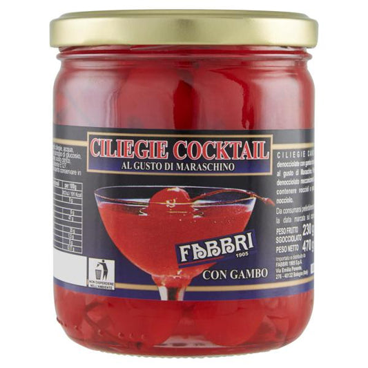 Fabbri Ciliegie Cocktail al Gusto di Maraschino 470 g