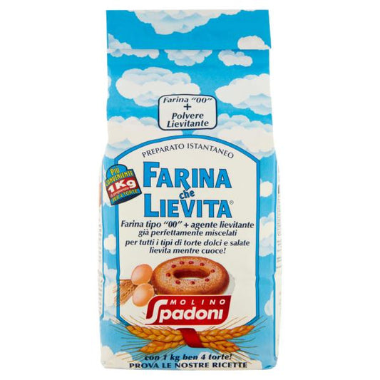 Molino Spadoni Farina che Lievita Farina "00" + Polvere Lievitante 1000 g
