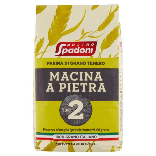 Molino Spadoni Farina di Grano Tenero Macinata a Pietra Tipo 2 1000 g