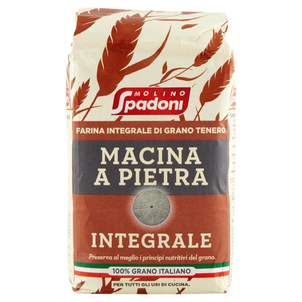 Molino Spadoni Farina Intergrale di Grano Tenero Macina a Pietra Integrale 1000 g