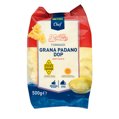 METRO Chef Grana Padano DOP grated pack. 500 g