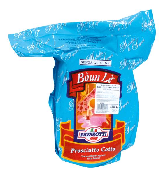 Pavarotti Boun Lè Prosciutto Cotto Azzurro 1/2 Peso medio 4,50 kg