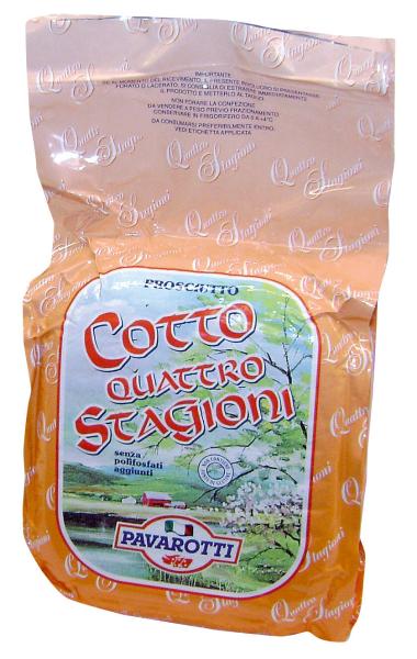Pavarotti Prosciutto Cotto 4 Stagioni Peso medio 6,45 k