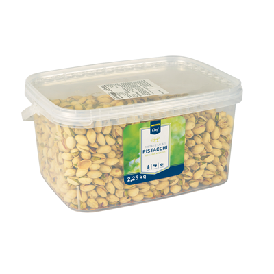 Toasted and salted pistachios 21/25 1 bucket 2.25 kg