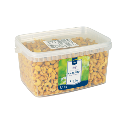 Toasted and salted cashews 1 bucket 1.8 kg