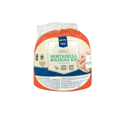 Mortadella con pistacchi IGP 1 a metà sottovuoto 2,5 kg