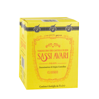 SASSI AVARI Weißwein Verdicchio dei Castelli di Jesi Classico DOC 6 Flaschen. Kl. 75