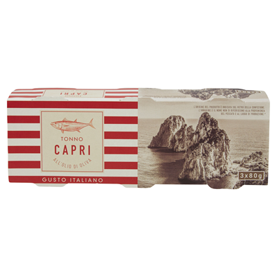 CAPRI Thunfisch in Olivenöl 8 Packungen 240g (80g x 3 Stück)