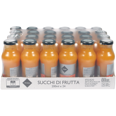 RIOBA Succo e polpa di albicocca 24 bott. VAP 20 cl