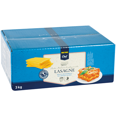 Hartweizengrießnudeln Lasagne 1 Packung. 3kg