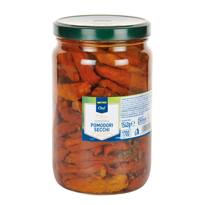 Dried tomatoes in sunflower seed oil 1 jar 1.54 kg