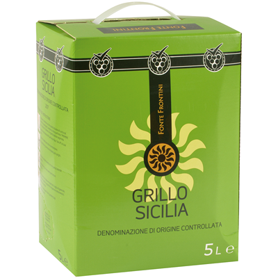 FONTE FRONTINI Vino Bianco Grillo Sicilia DOC bag in box 5 litri