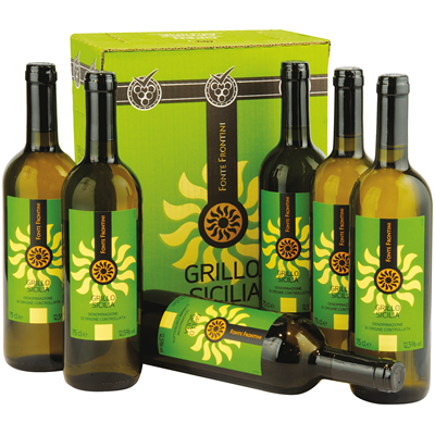 SOURCE FRONTINI Weißwein Grillo Sicilia DOC 6 Flaschen. 75 cl Im Angebot