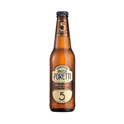 PORETTI 5 LUPPOLI Birra doppio malto 24 bott. VAP 33 cl