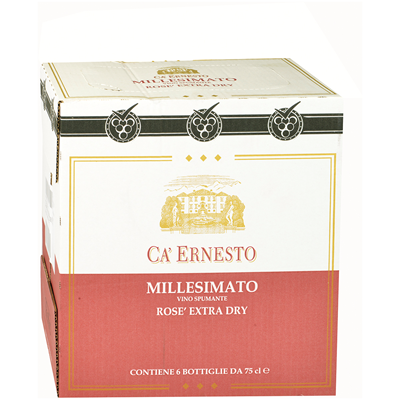 CA' ERNESTO Extra Dry Rosé Sparkling Wine Millesimato 6 bottles. 75 cl