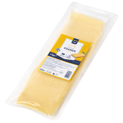 Edamer slices 1 pack. 1 (approximately 20 g x 50 slices) kg