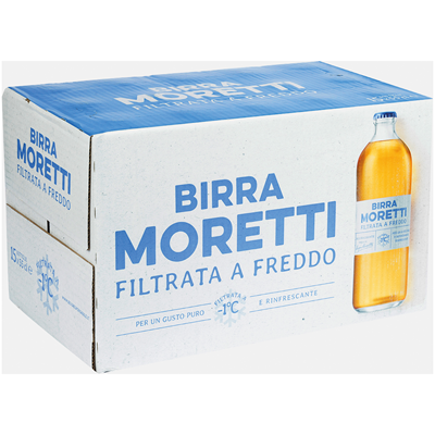 BIRRA MORETTI Birra filtrata a freddo 15 bott. VAP 55 cl