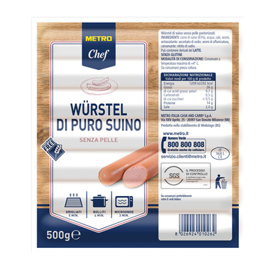 Pork sausage 1 pack. vacuum packed 500 g