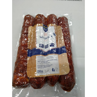 Straight spicy sausage pack. vacuum packed 1 kg