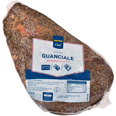 Guanciale stagionato di suino conf. sottovuoto 1,2kg